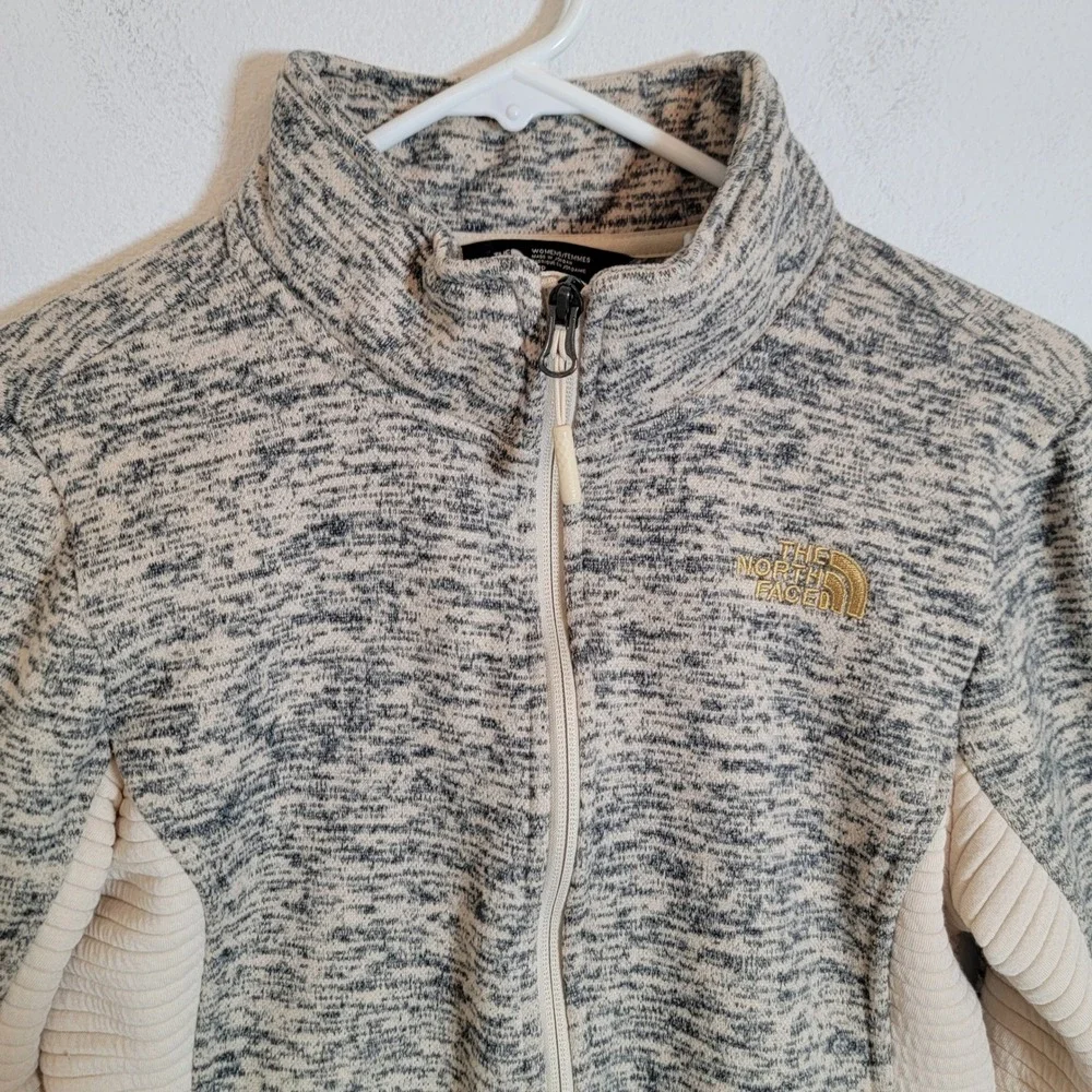 The North Face Crescent Full Zip Jacket Womens Small Grey Marled Casual Pockets